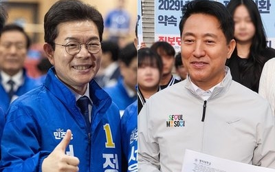 정원오 42.6% vs 오세훈 28.0%…부산도 오차 밖 與 우세